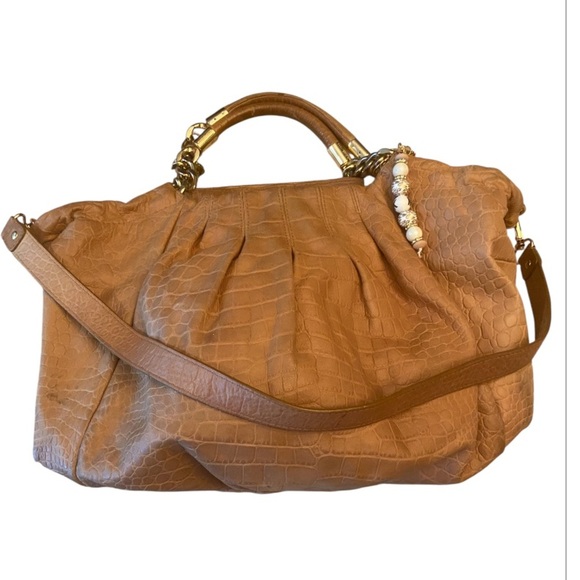 Michael Kors Erin Large Brown Crocodile Leather Shoulder Tote - Picture 5 of 11